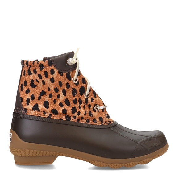 Sperry Syren Gulf Womens Ankle Duck Boots Brown Cheetah STS86757 NEW Multi Sz - Picture 2 of 10